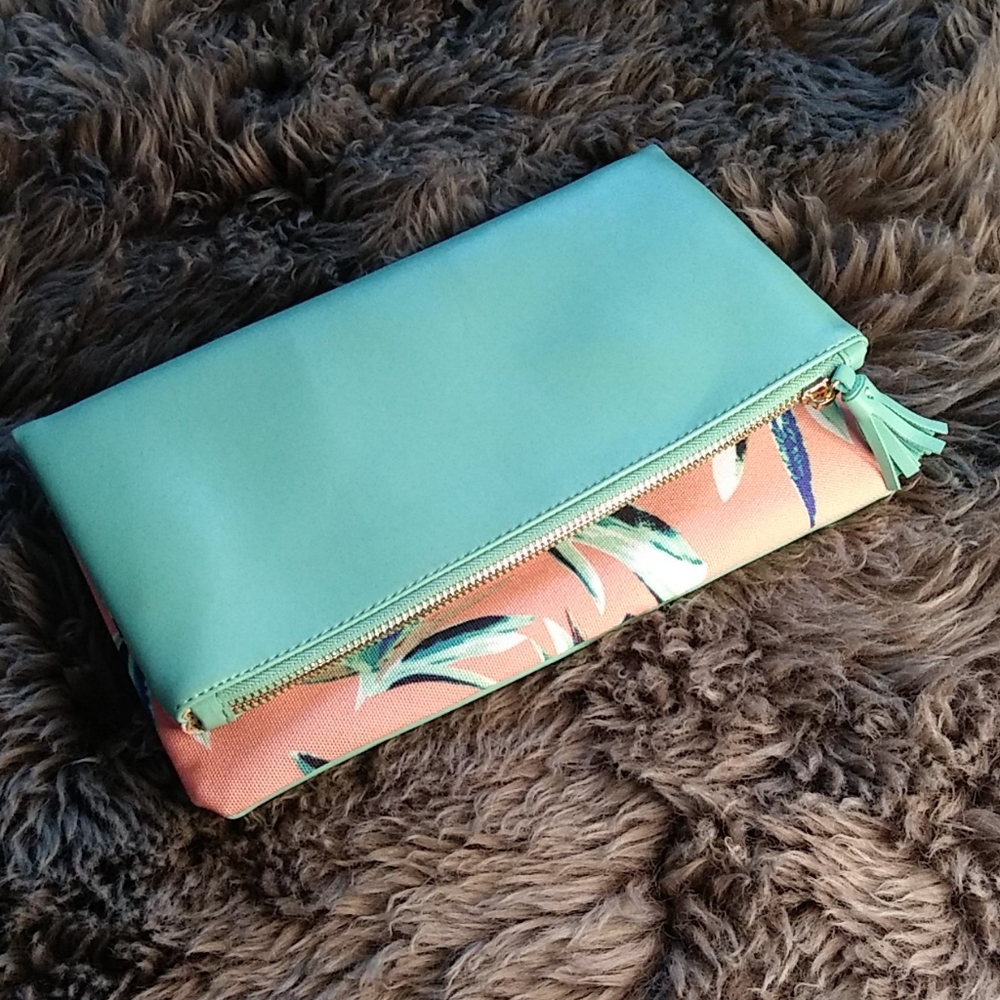 Rachel Pally tropical fold over clutch